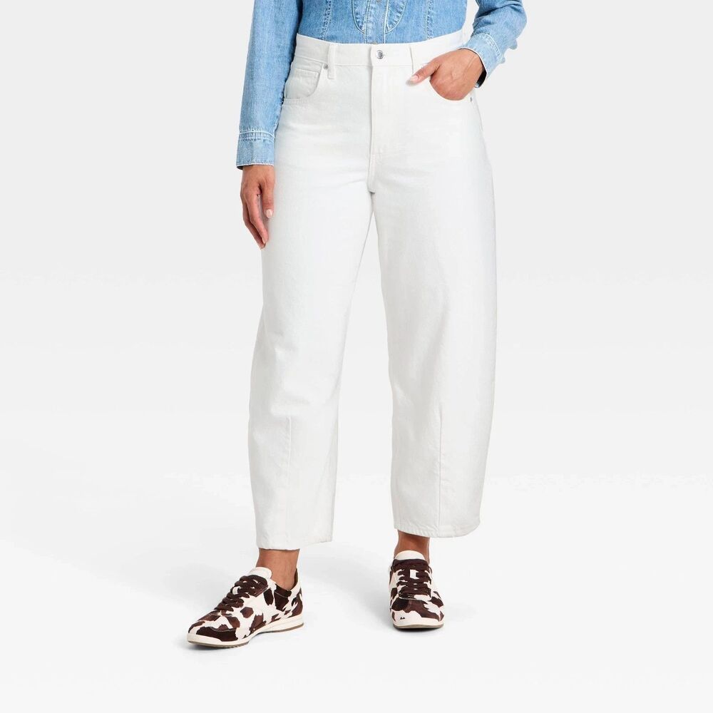 Universal Thread White Wide-Leg Jeans 00 LONG